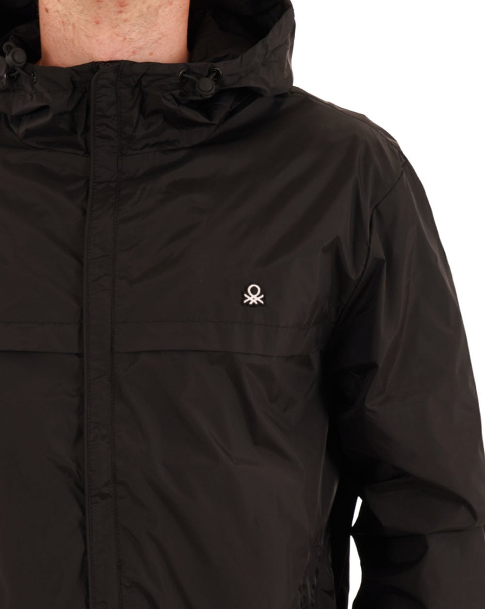Benetton Hooded Rain Defender Jacket Black