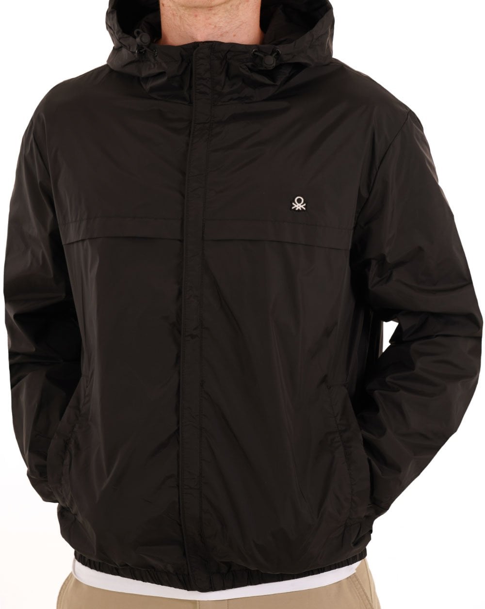 Benetton Hooded Rain Defender Jacket Black
