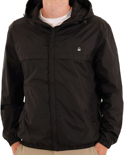 Benetton Hooded Rain Defender Jacket Black