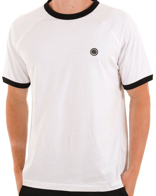 Pretty Green Boston Ringer Tee White
