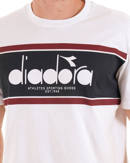 Diadora Logo T Shirt White / Empire Red