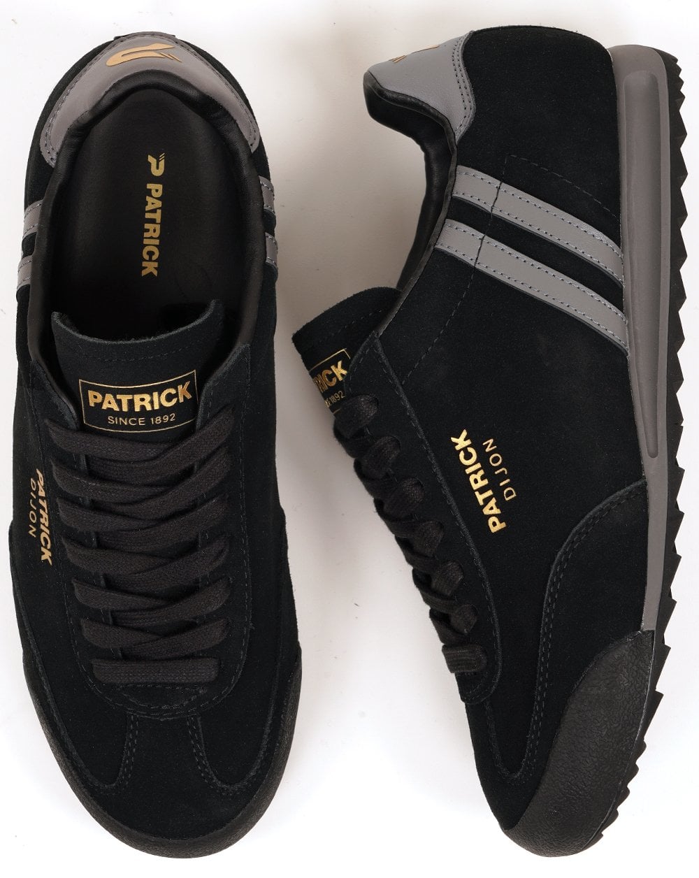 Patrick Dijon Trainers Black/Charcoal