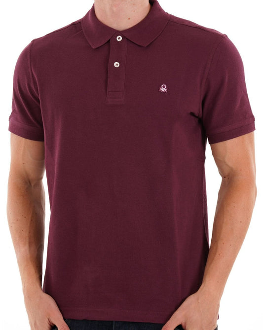 Benetton Polo Shirt Burgundy