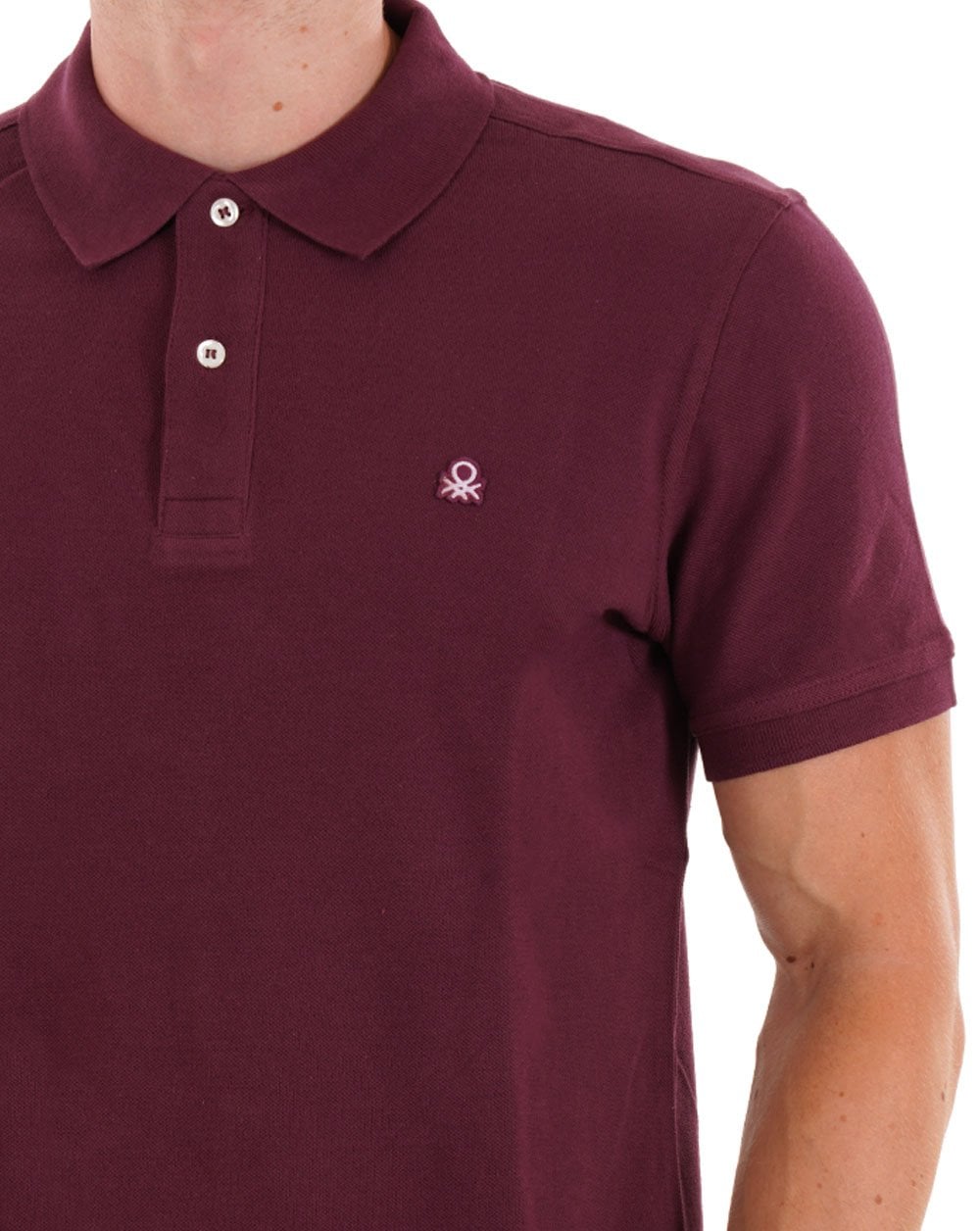 Benetton Polo Shirt Burgundy