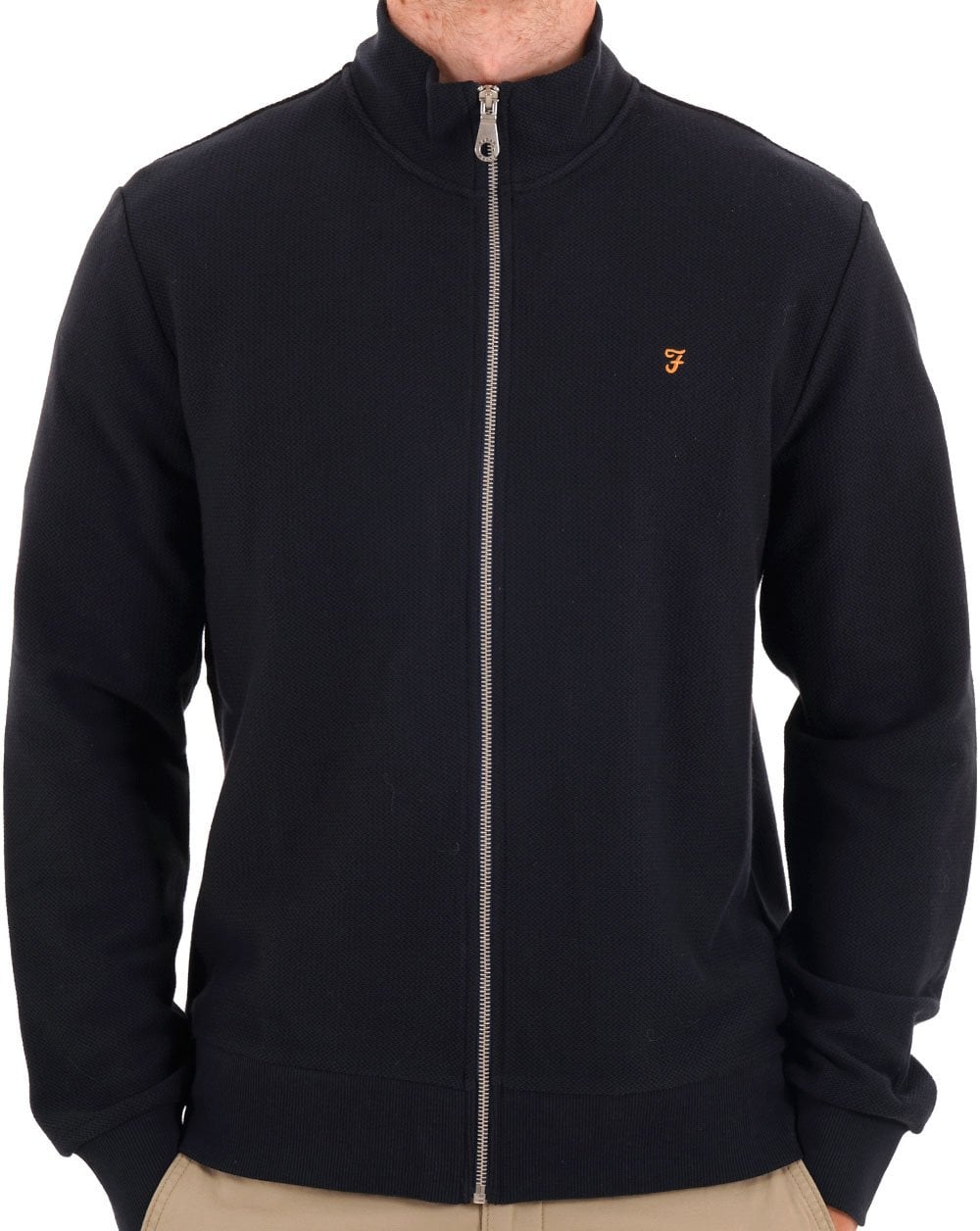 Farah Seaton Zip Thru Sweat True Navy