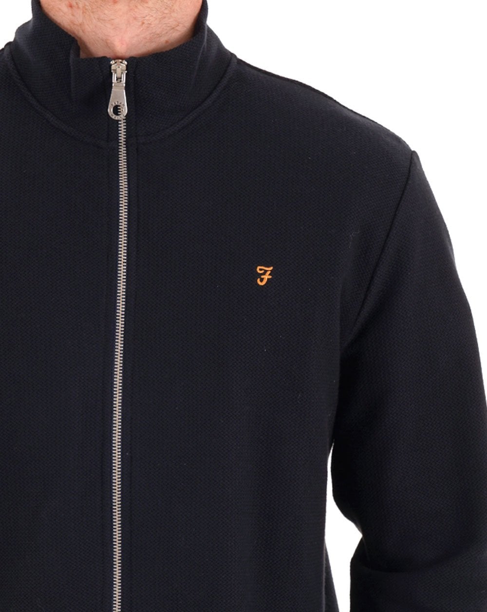 Farah Seaton Zip Thru Sweat True Navy