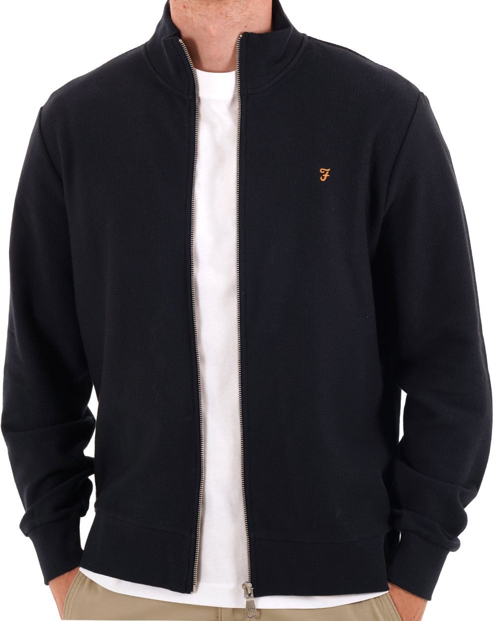 Farah Seaton Zip Thru Sweat True Navy