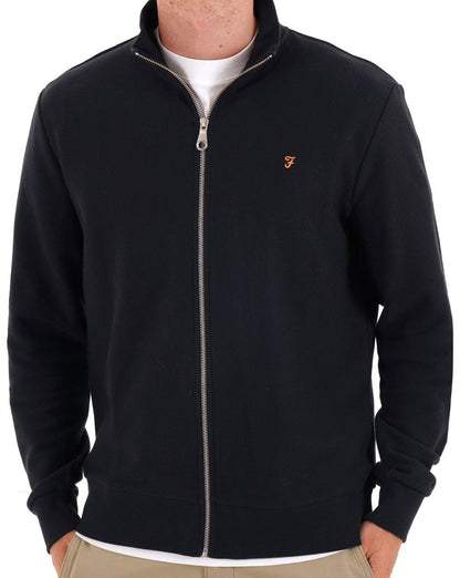 Farah Seaton Zip Thru Sweat True Navy