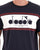 Diadora Logo T Shirt Blue Denim/Optical White