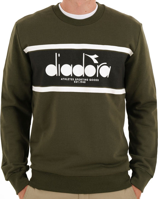 Diadora Logo Crew Sweatshirt Green Rifle