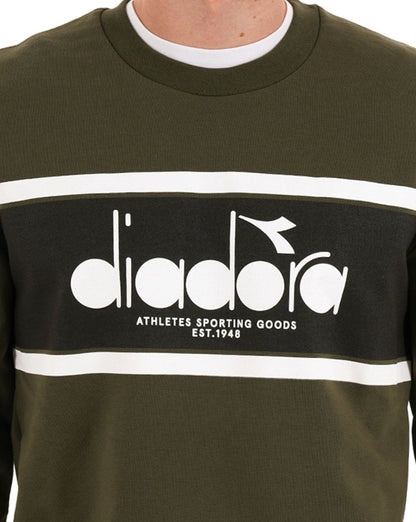 Diadora Logo Crew Sweatshirt Green Rifle