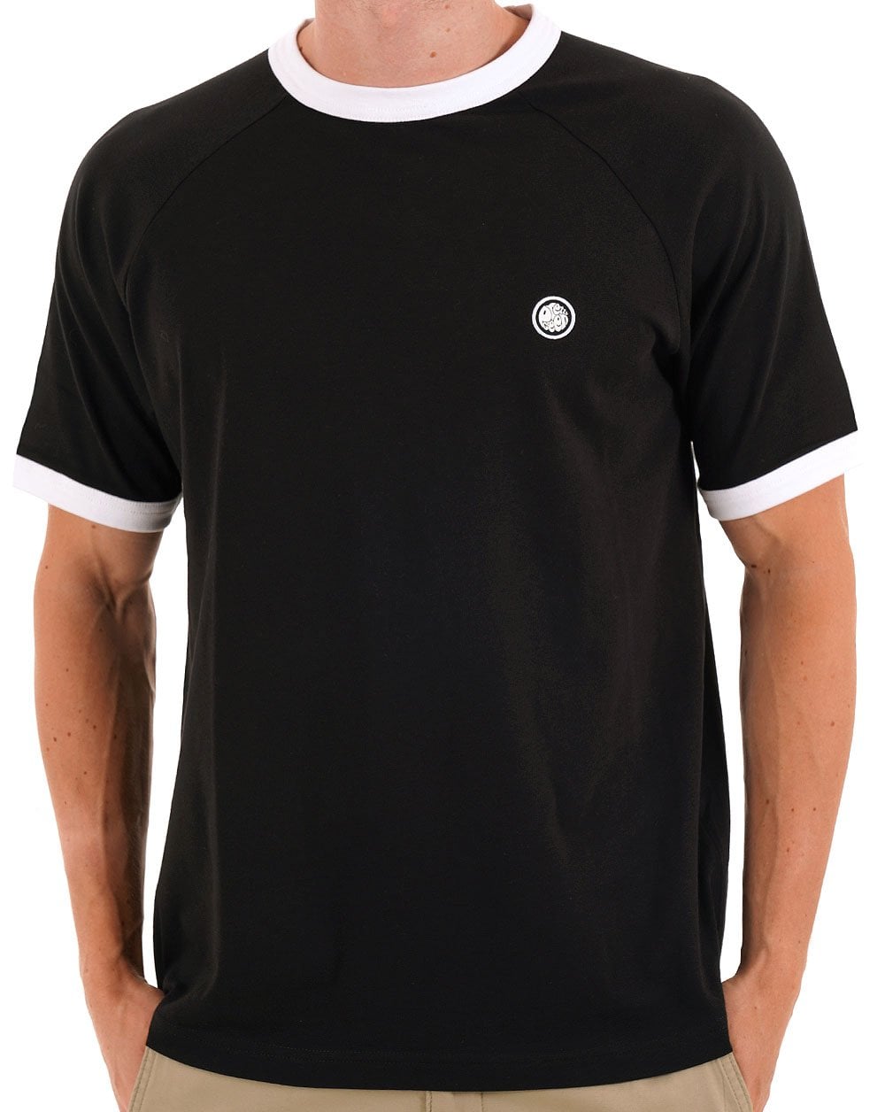 Pretty Green Boston Ringer Tee Black