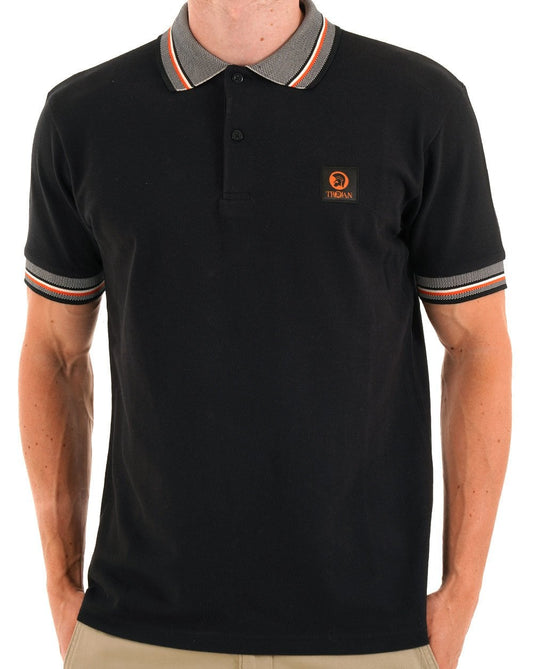 Trojan Oxford Collar Pique Polo Black