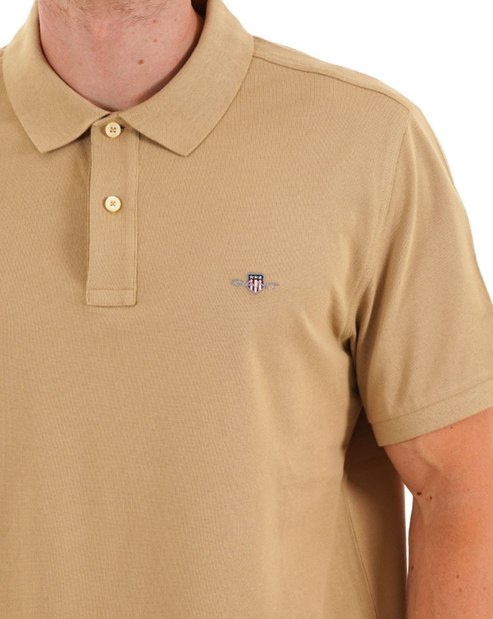 Gant Shield Pique Polo Woody Beige