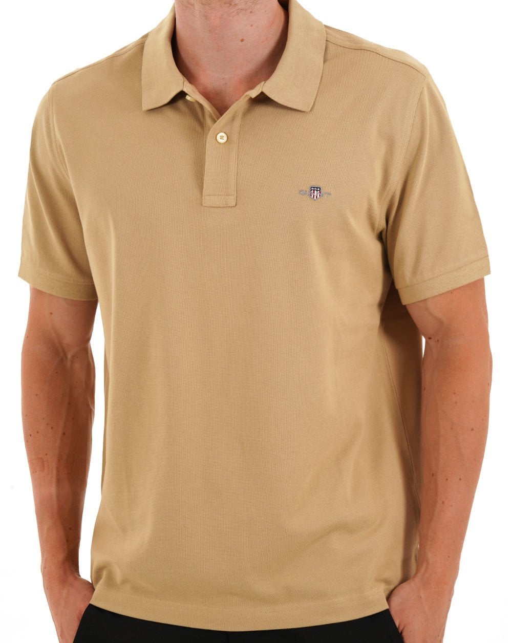 Gant Shield Pique Polo Woody Beige