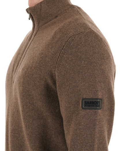 Barbour International Crawley Half Zip Jumper Brindle