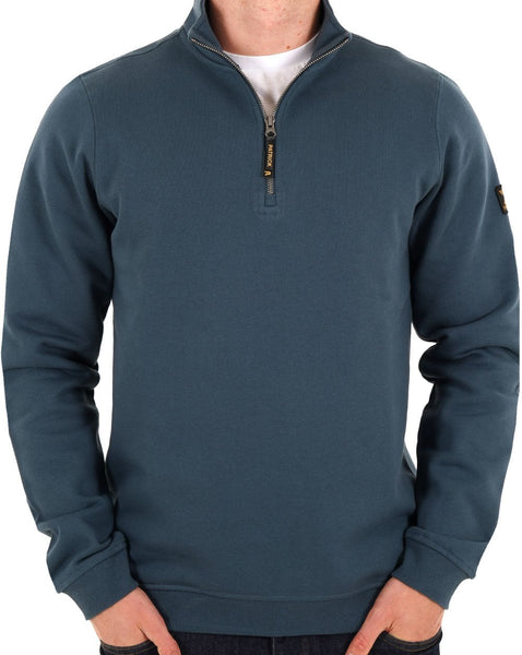 Patrick Harlem 1/4 Zip Sweat Dark Blue
