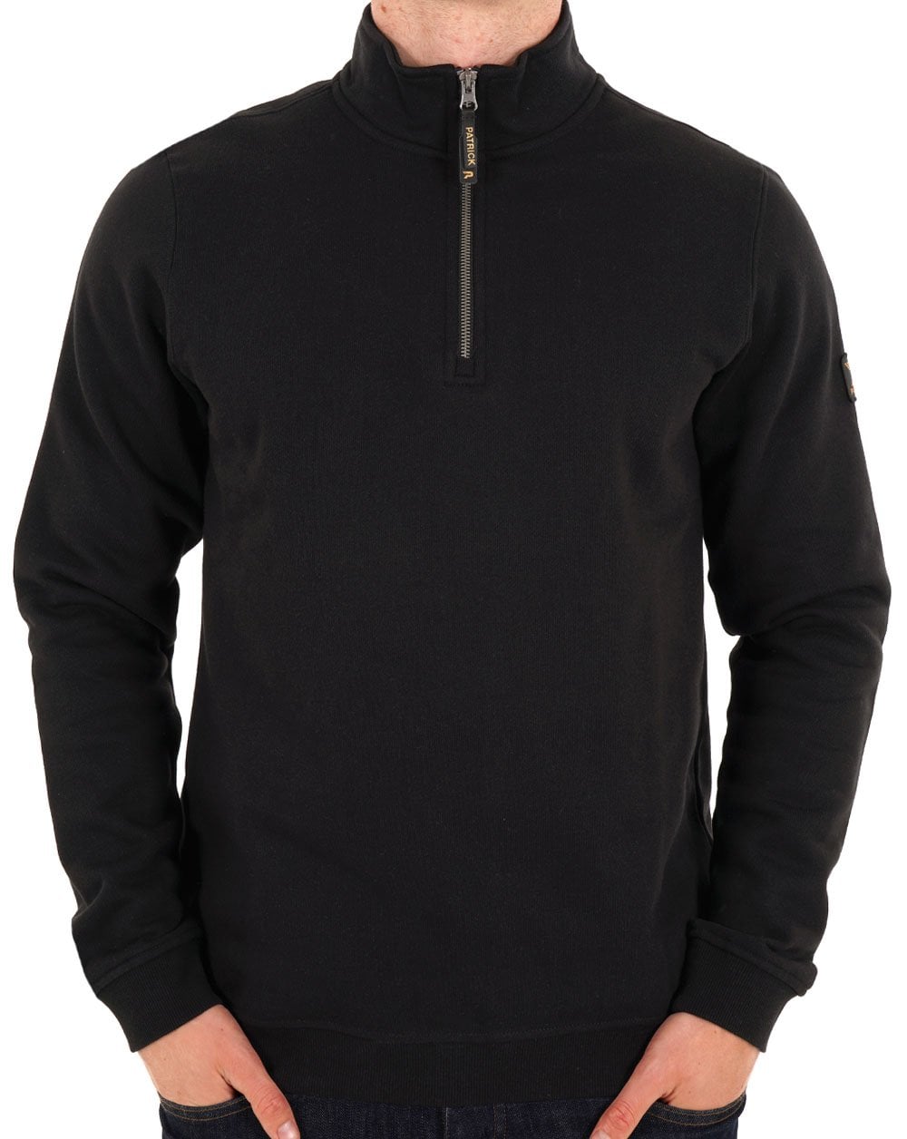 Patrick Harlem 1/4 Zip Sweat Black