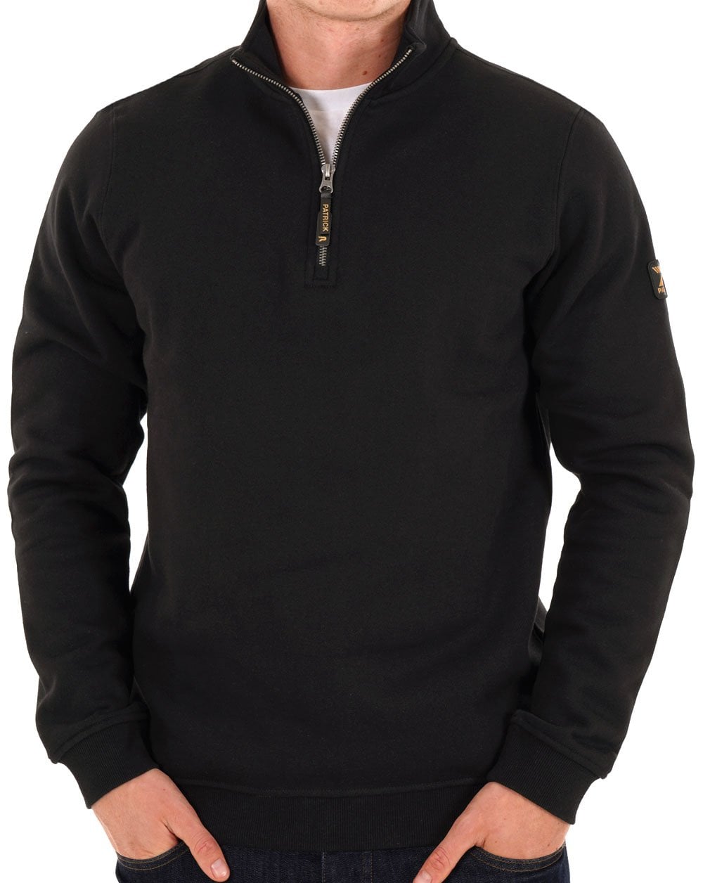 Patrick Harlem 1/4 Zip Sweat Black