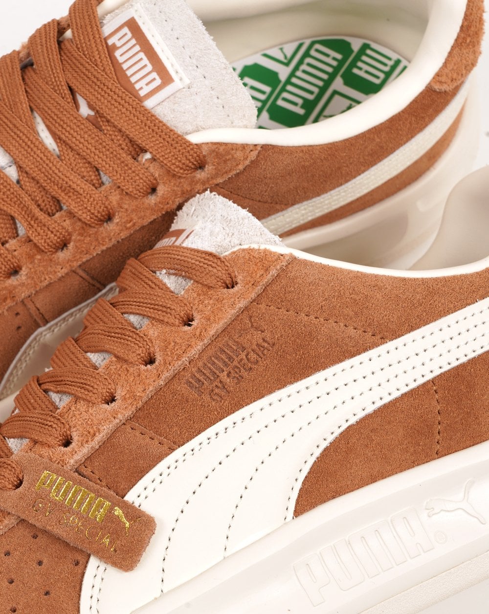 Puma GV Special Suede Trainers Tan - Vintage White
