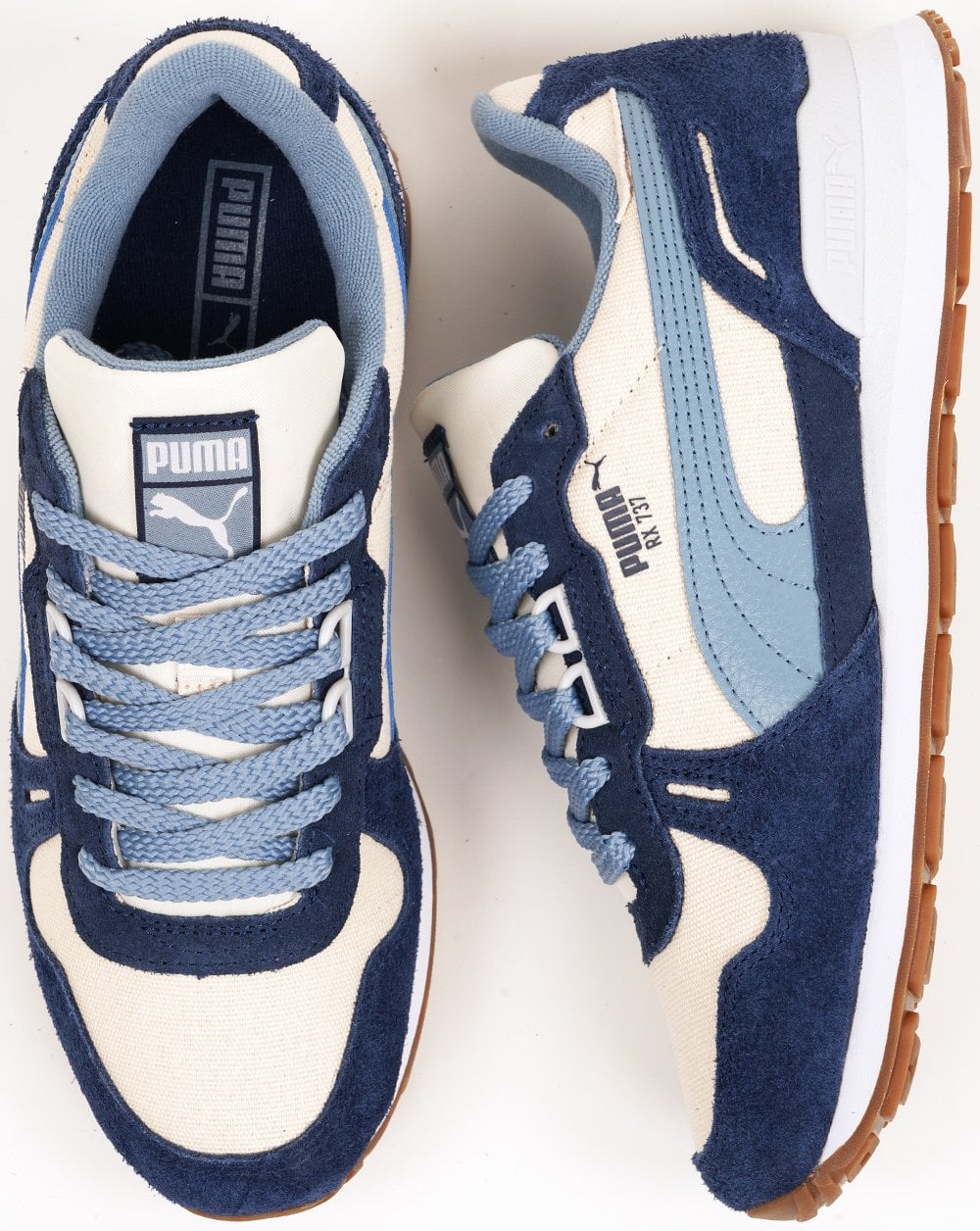 Puma RX 737 Vintage Trainers Snow Navy Blue