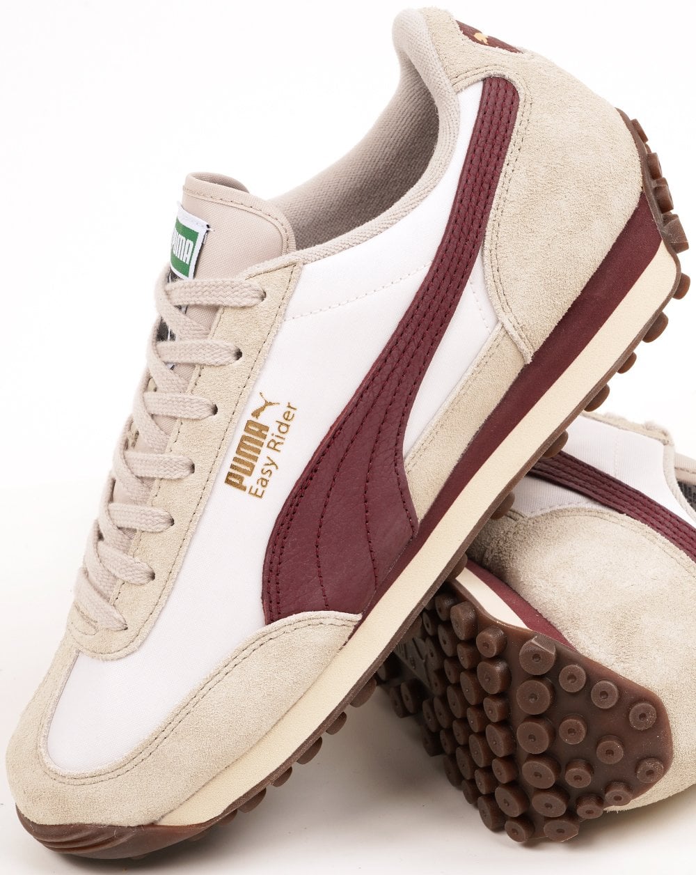Puma Easy Rider Vintage Trainers White/Burgundy