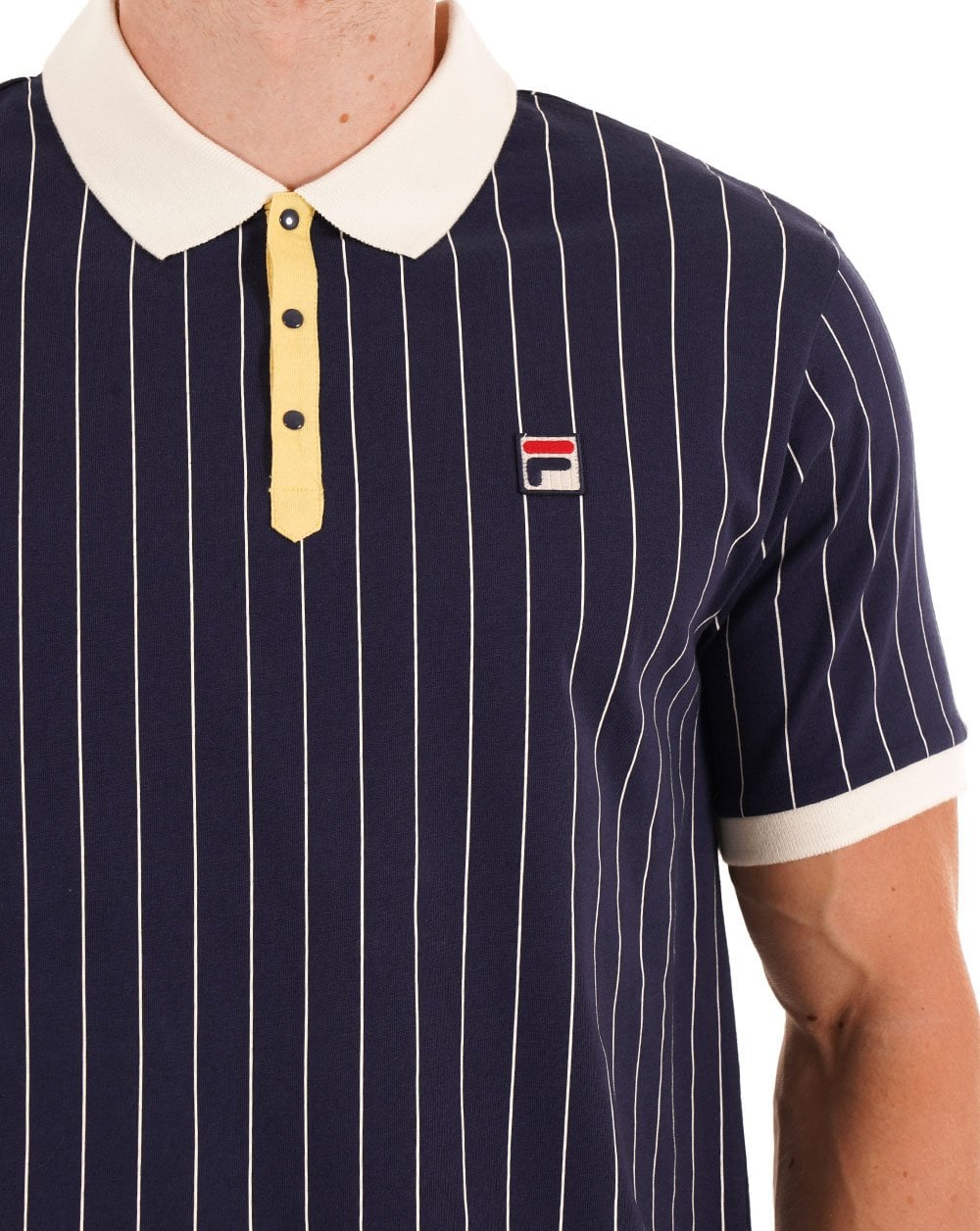 Fila Vintage BB1 Polo Shirt Navy Gardenia