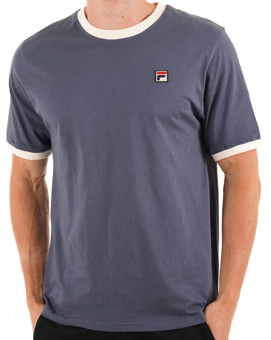 Fila Vintage Ringer T Shirt Indigo Gardenia