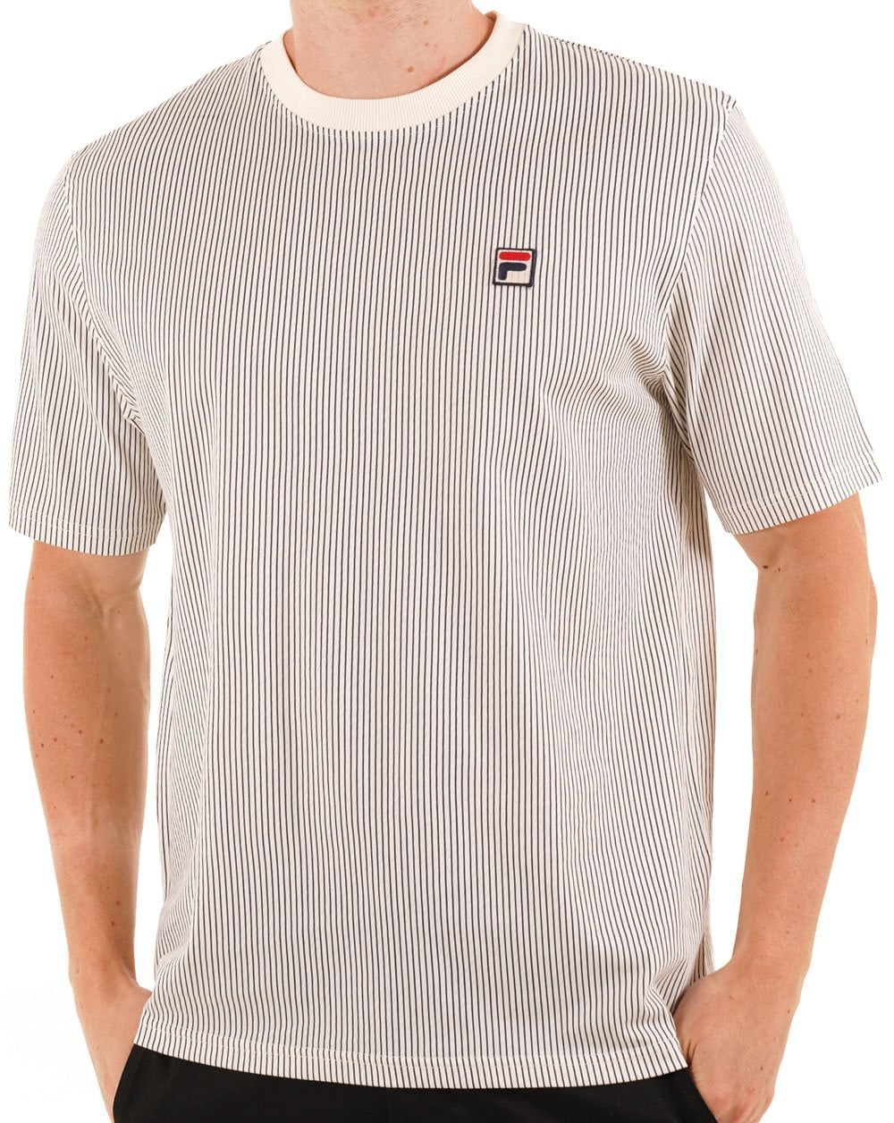 Fila Vintage Nilo T Shirt Gardenia/Navy