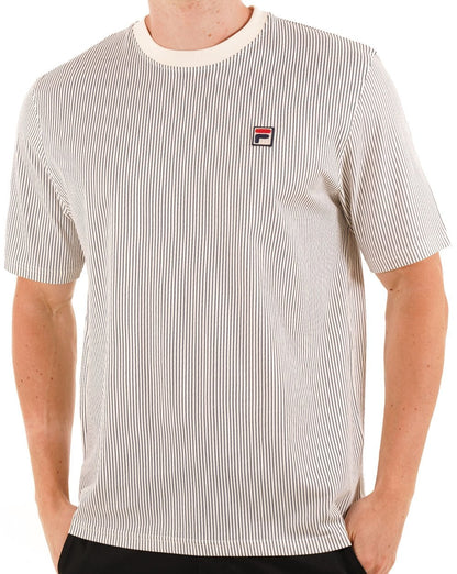 Fila Vintage Nilo T Shirt Gardenia/Navy