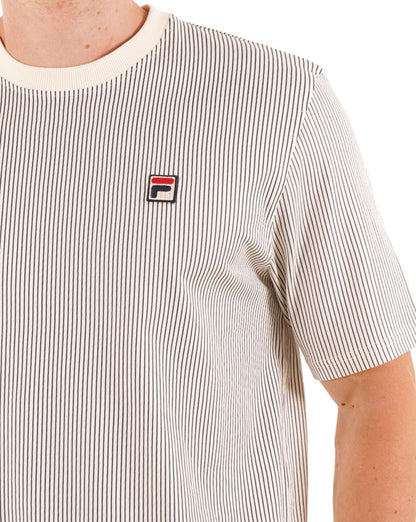 Fila Vintage Nilo T Shirt Gardenia/Navy