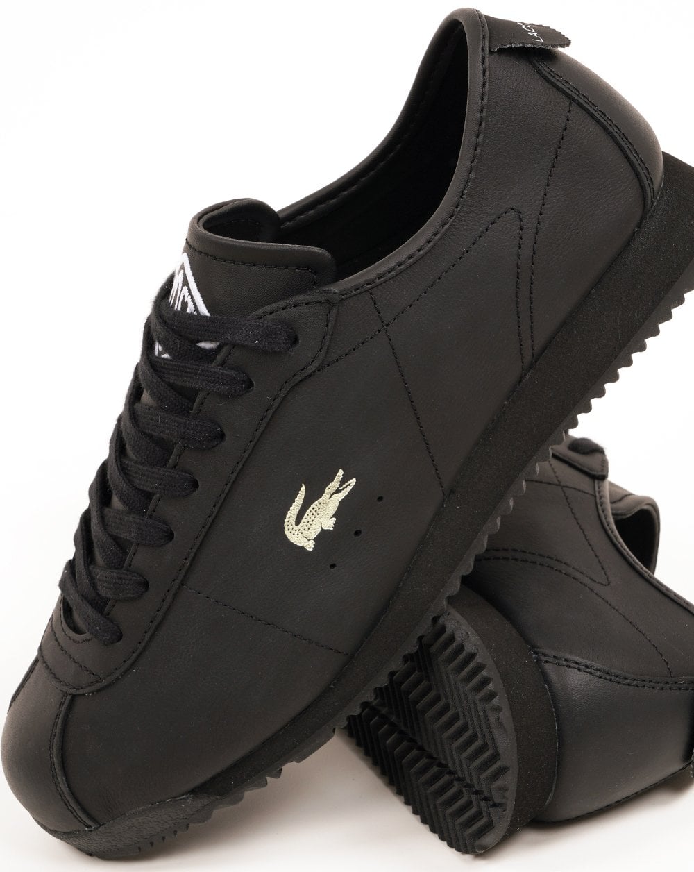 Lacoste Club Low Leather Trainers Black