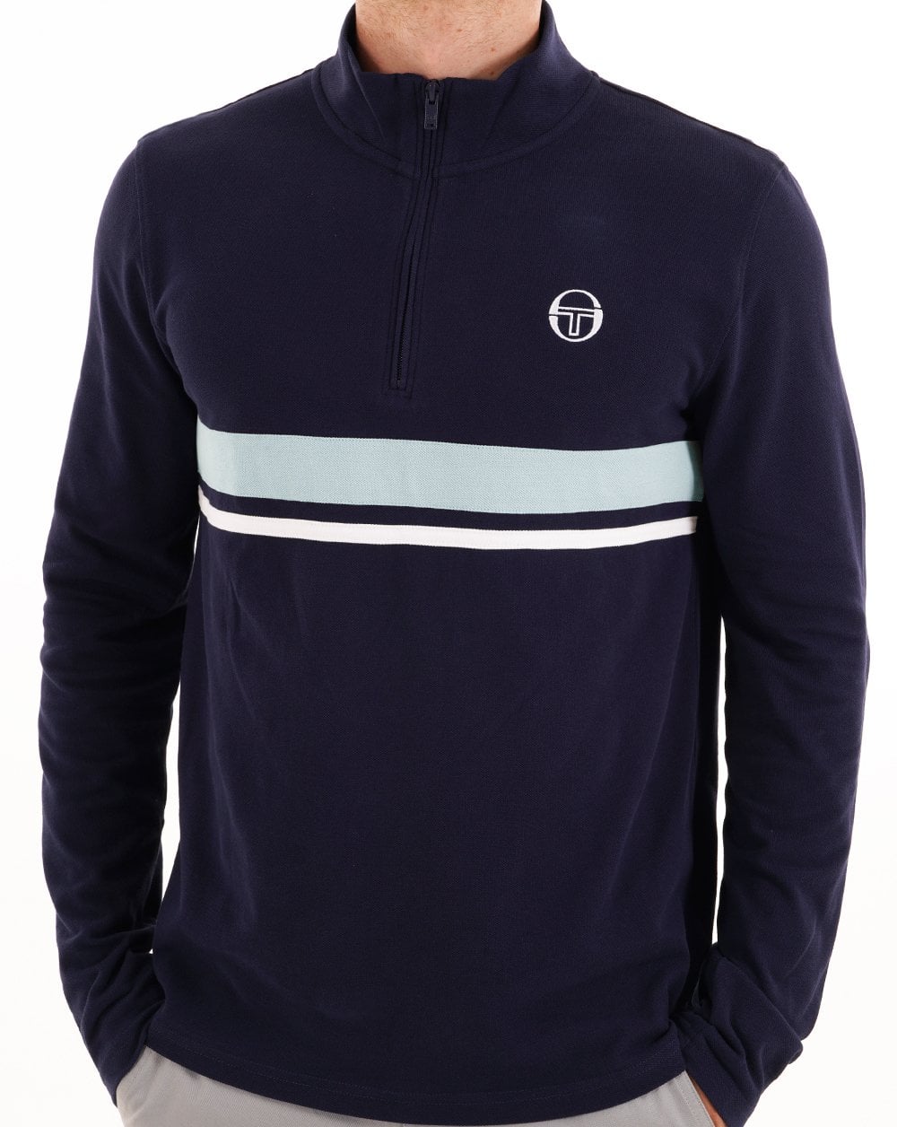 Sergio Tacchini 1/4 Zip Top Navy Sky