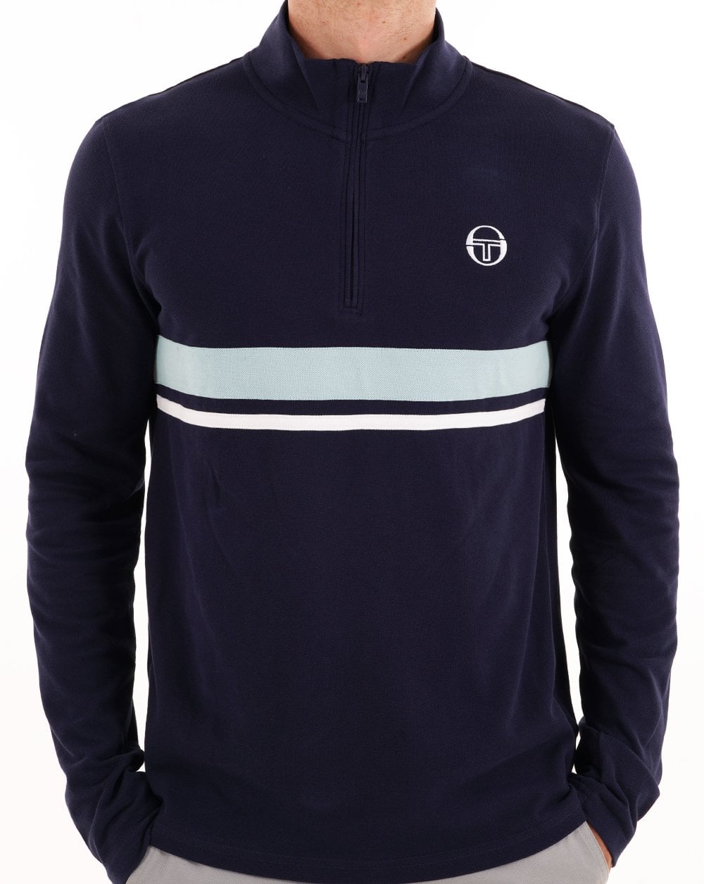 Sergio Tacchini 1/4 Zip Top Navy Sky