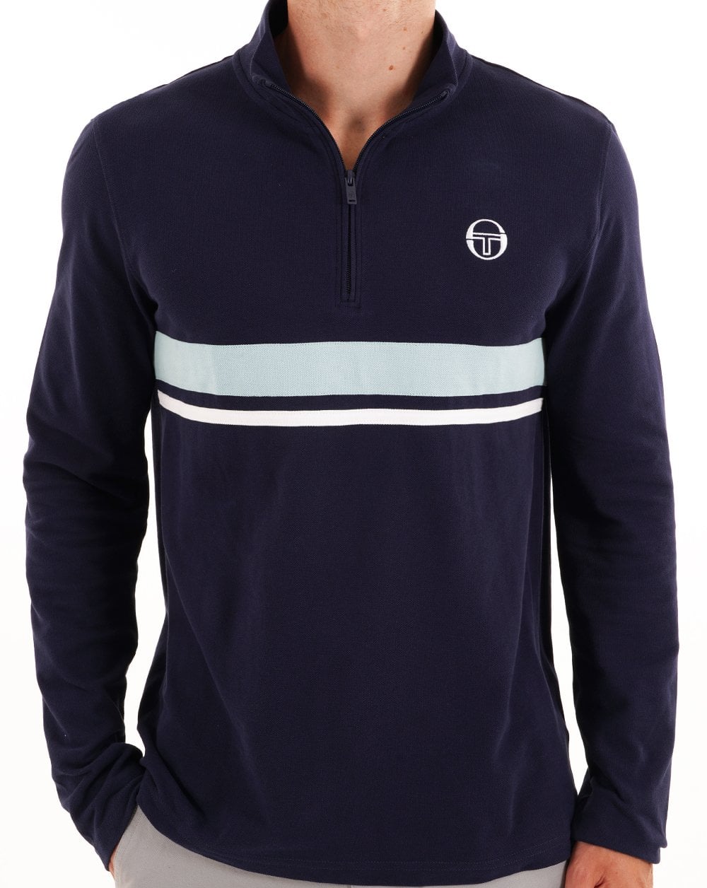 Sergio Tacchini 1/4 Zip Top Navy Sky