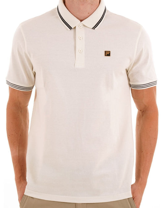Fila Gold Soren Polo Shirt Off White