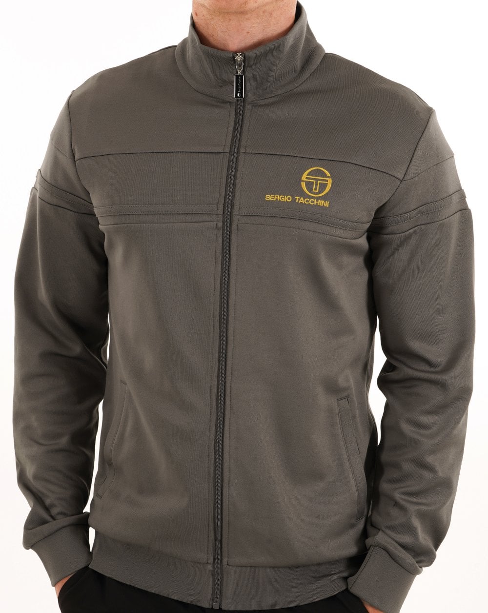 Sergio Tacchini Masters Track Top Charcoal Grey