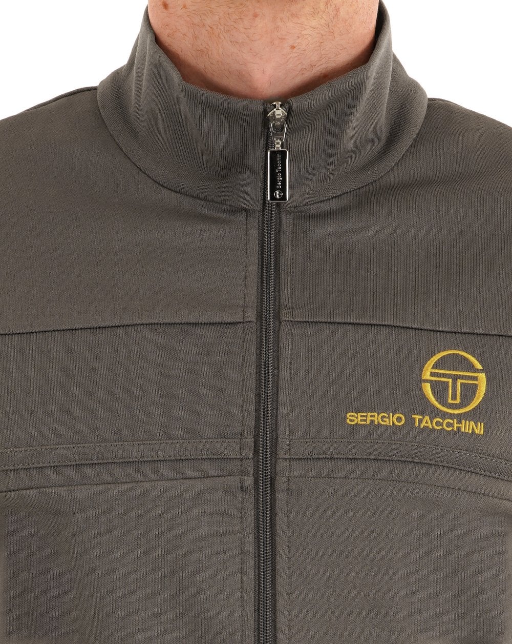 Sergio Tacchini Masters Track Top Charcoal Grey