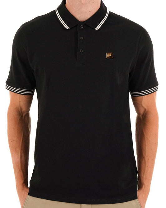 Fila Gold Soren Polo Shirt Black