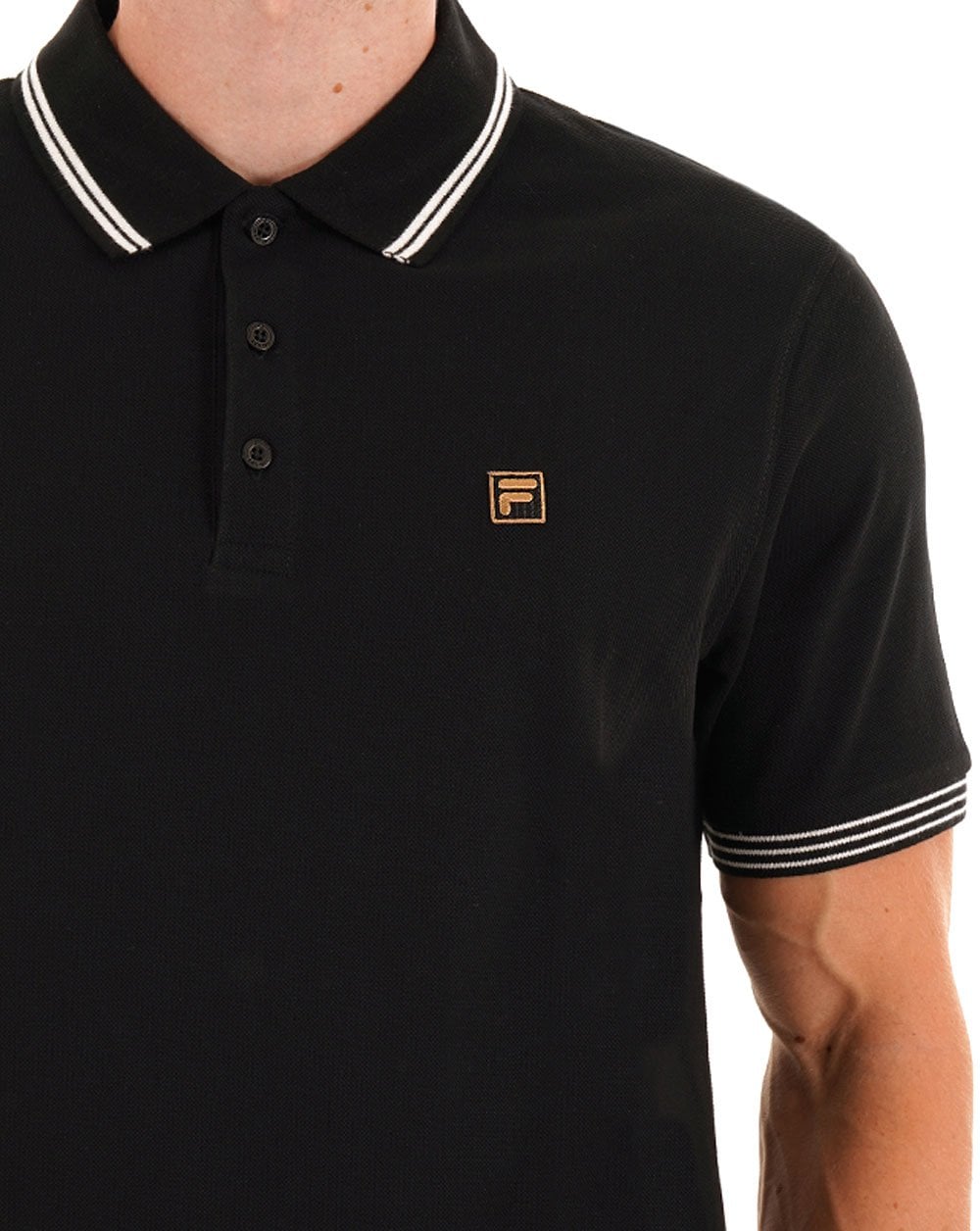 Fila Gold Soren Polo Shirt Black
