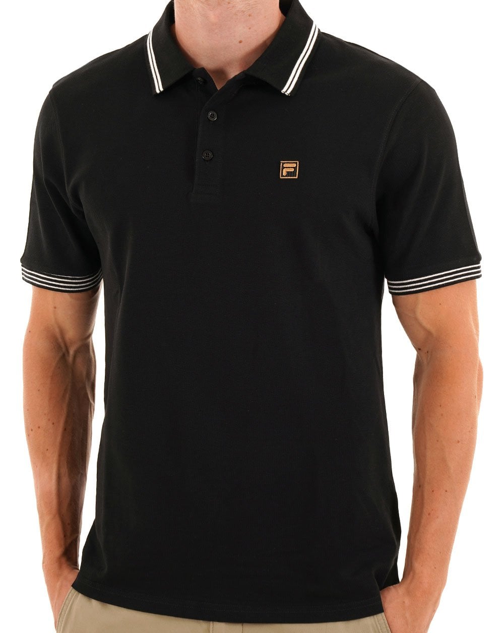 Fila Gold Soren Polo Shirt Black