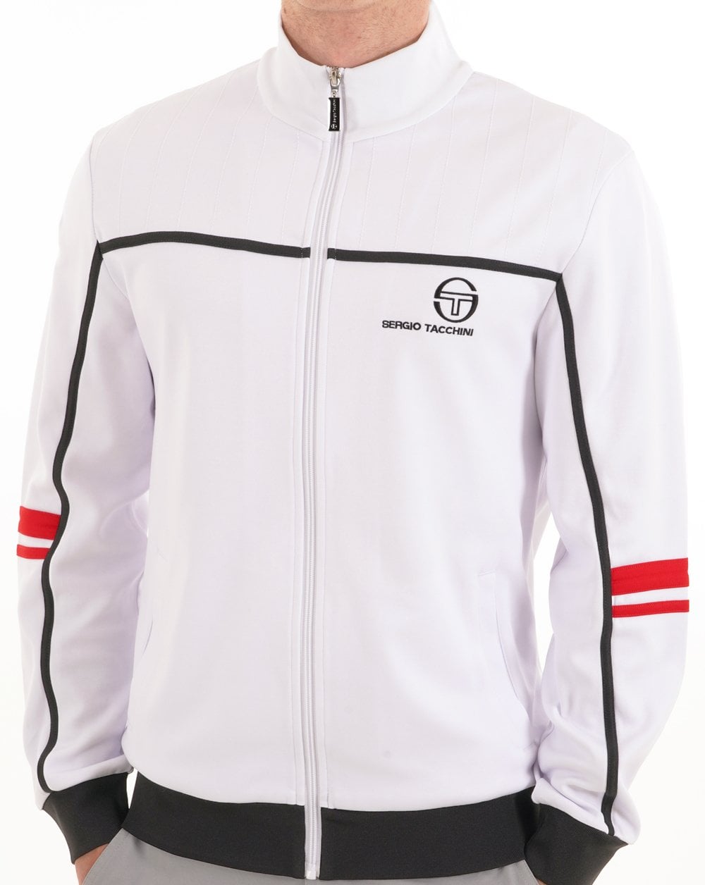 Sergio Tacchini Frankie Track Top White/Black/Red