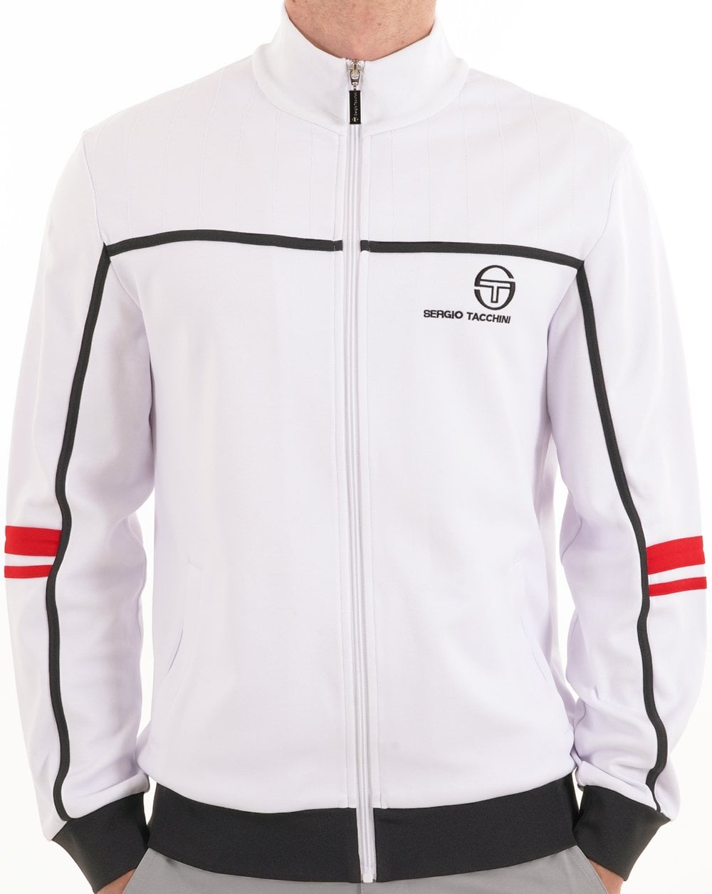 Sergio Tacchini Frankie Track Top White/Black/Red