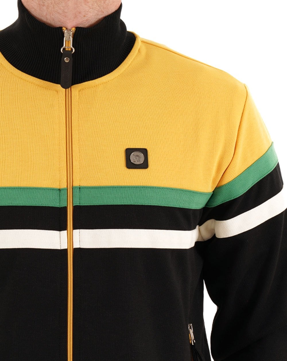 Trojan Split Stripe Track Top Black / Gold