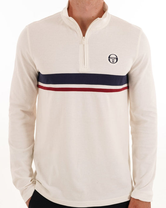 Sergio Tacchini 1/4 Zip Top Off White - Navy
