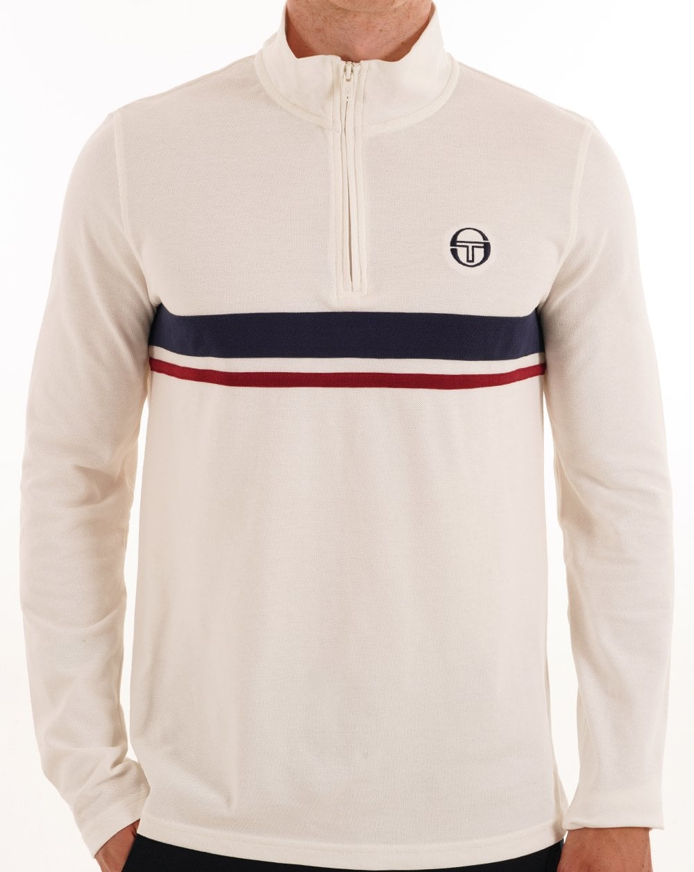 Sergio Tacchini 1/4 Zip Top Off White - Navy