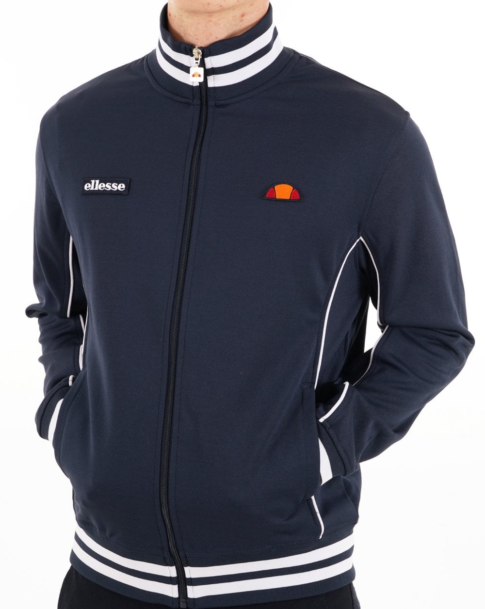 Ellesse Milan Track Top Navy/White