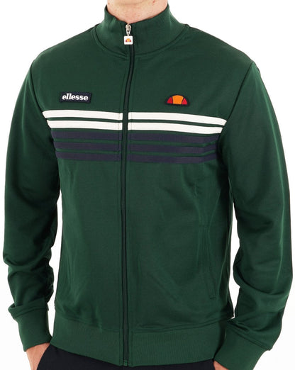 Ellesse 5 Stripe Track Top Dark Green