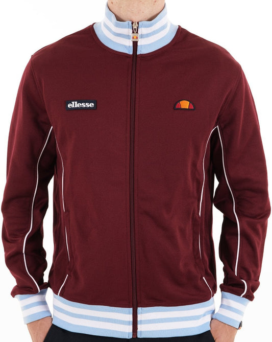 Ellesse Milan Track Top Claret Sky