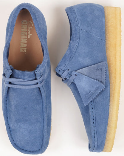 Clarks Originals Wallabee Shoes Blue Suede